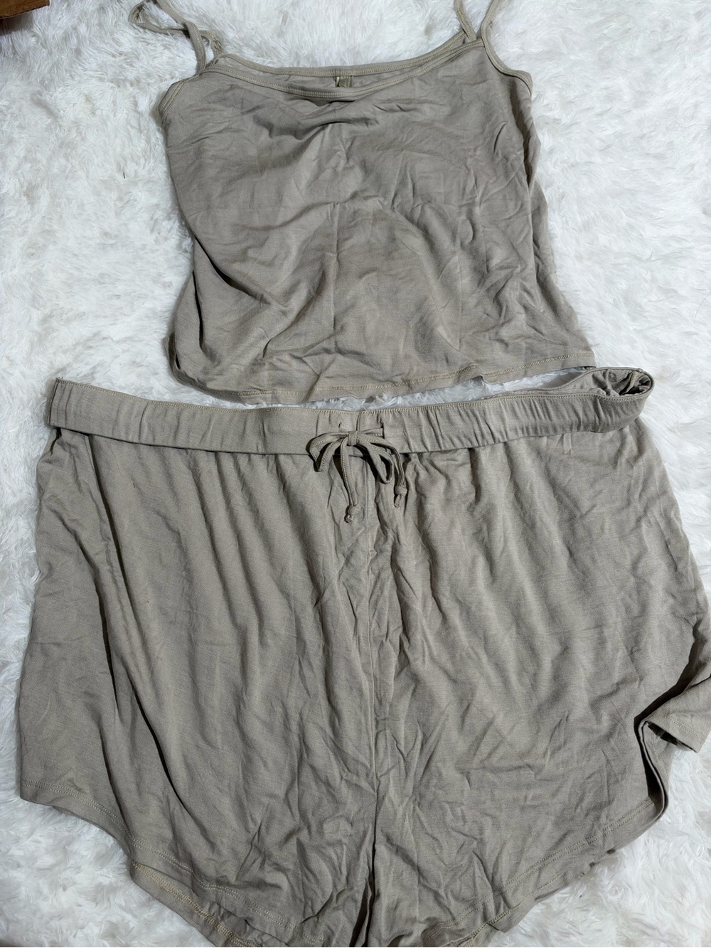 NWT SKIMS 3X / 4X Matching Pajamas Set Loungewear Shorts Tank Top Comfortable